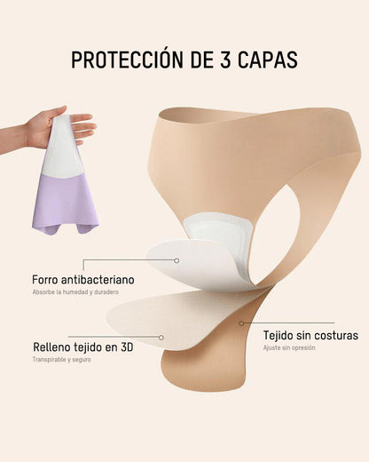 Tanga Sin Costuras con Protección Antimarcas (Paquete de 5)