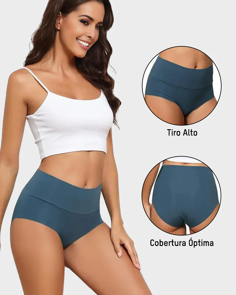 Panties Cómodos Sin Costuras de Cintura Alta (Paquete de 6)