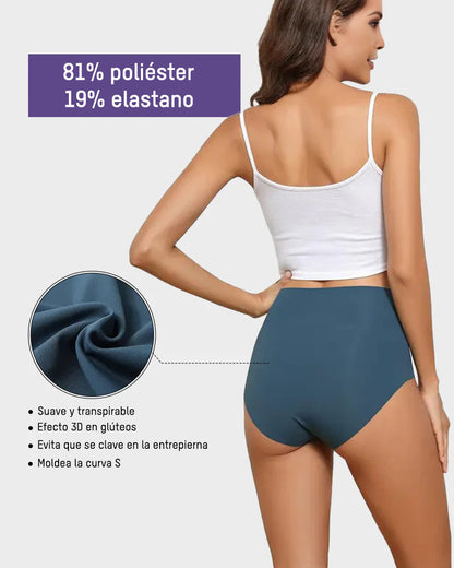 Panties Cómodos Sin Costuras de Cintura Alta (Paquete de 6)
