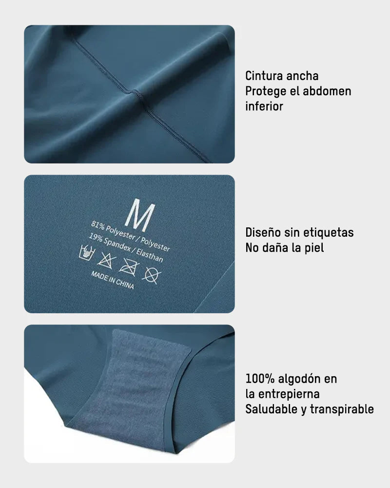 Panties Cómodos Sin Costuras de Cintura Alta (Paquete de 6)