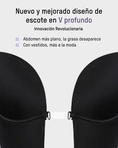 Body sin tirantes con escote en U y tanga