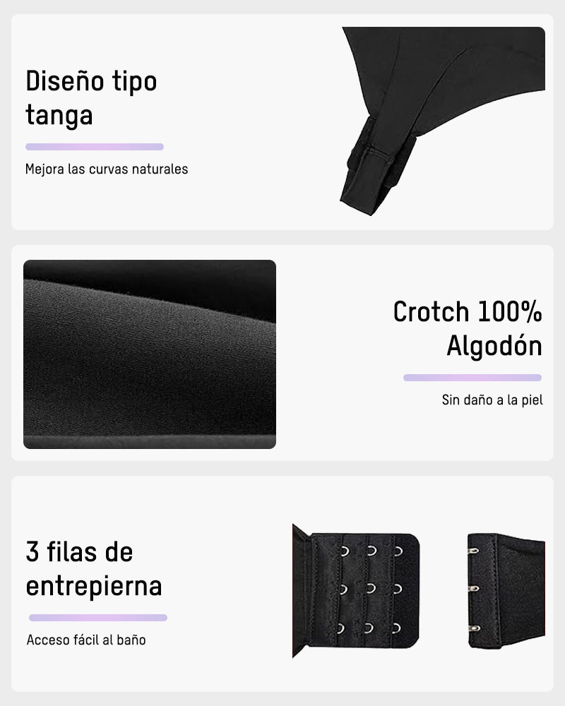 Body sin tirantes con escote en U y tanga