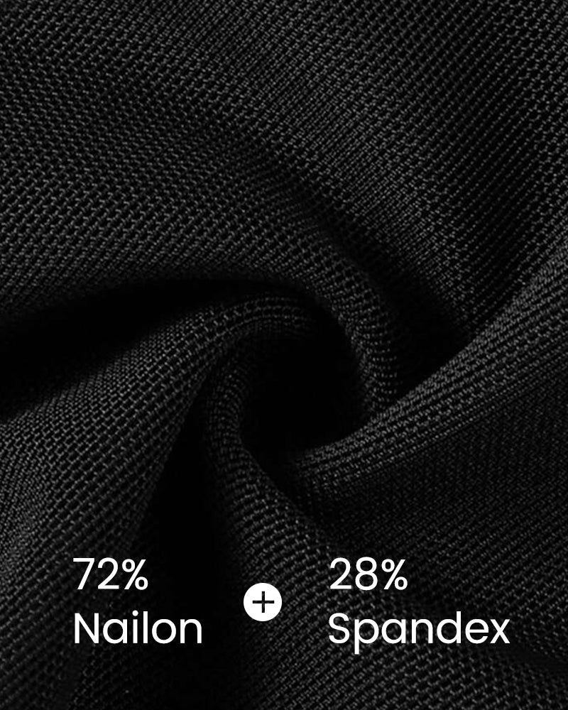 Short de compresión con cintura alta y diseño cruzado de malla hasta medio muslo