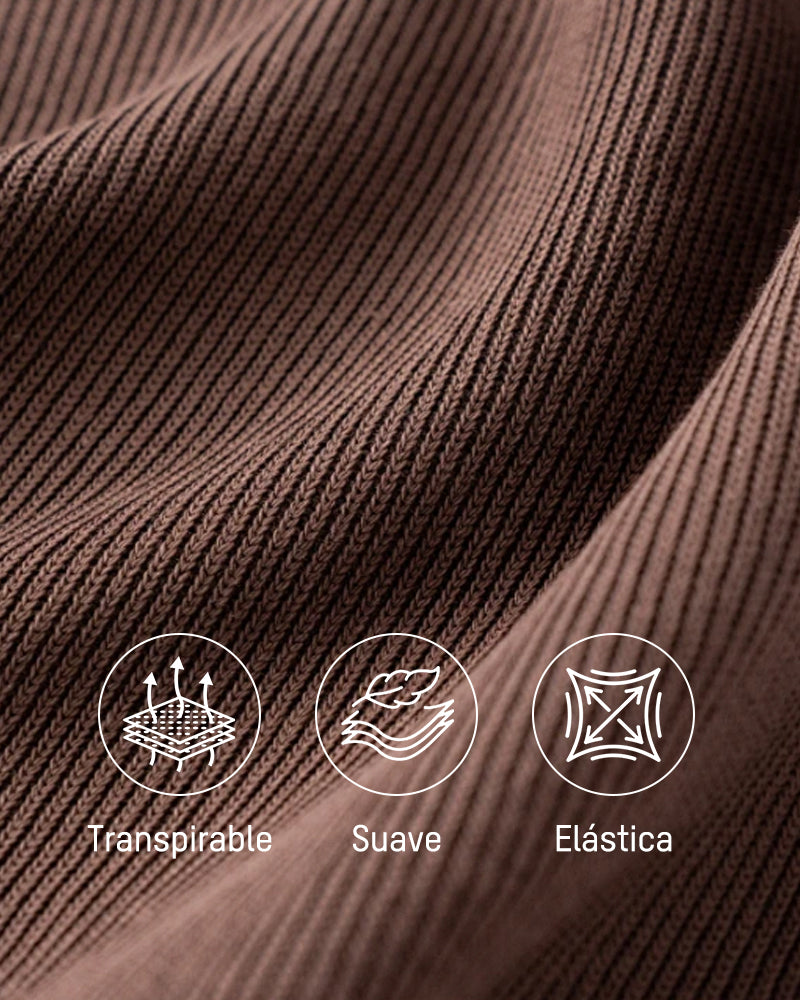 Body de Manga Corta y Cuello Redondo Sin Costuras