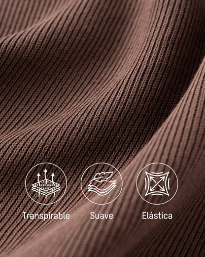 Body de Manga Corta y Cuello Redondo Sin Costuras