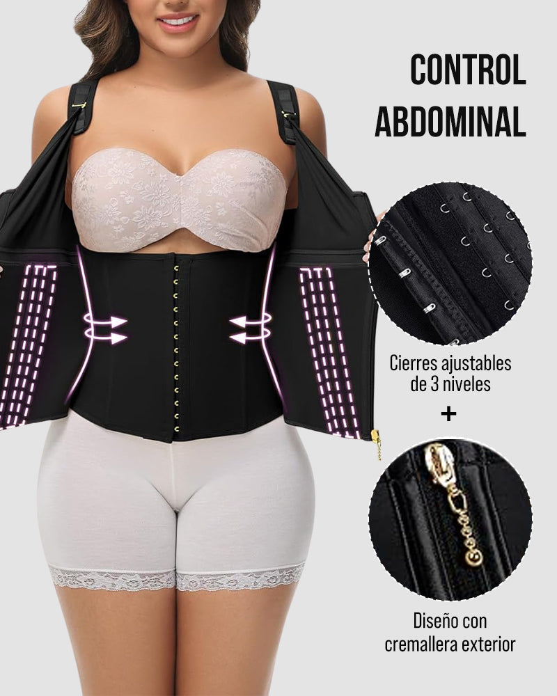 Faja de Doble Capa con Control de Abdomen Y Cintura Con Brasier