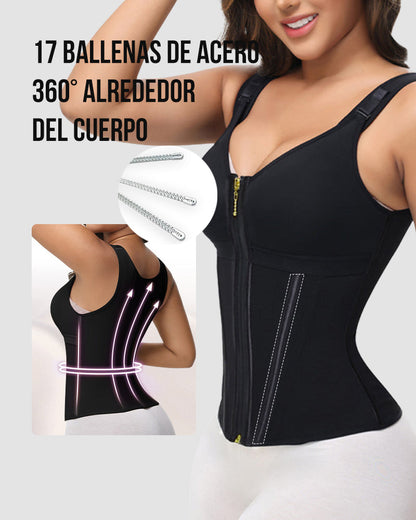 Faja de Doble Capa con Control de Abdomen Y Cintura Con Brasier