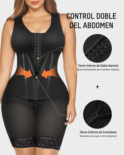 Faja Colombiana de Cuerpo Completo con Doble Control de Abdomen
