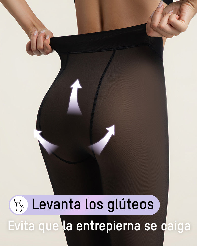 Medias Térmicas Mujer Afelpadas Translúcidas, Cómodas y Elástico, Para Clima Frío