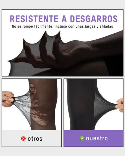 Pantimedias Negras Semitransparentes Adelgazantes