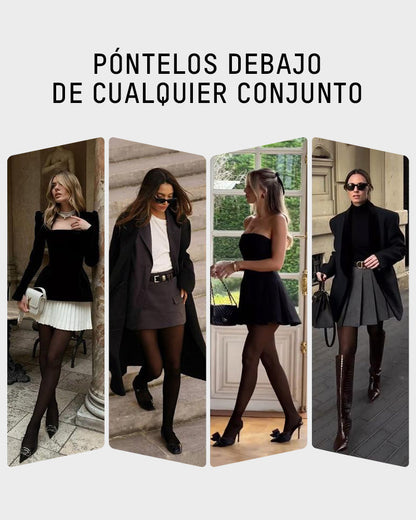 Pantimedias Negras Semitransparentes Adelgazantes