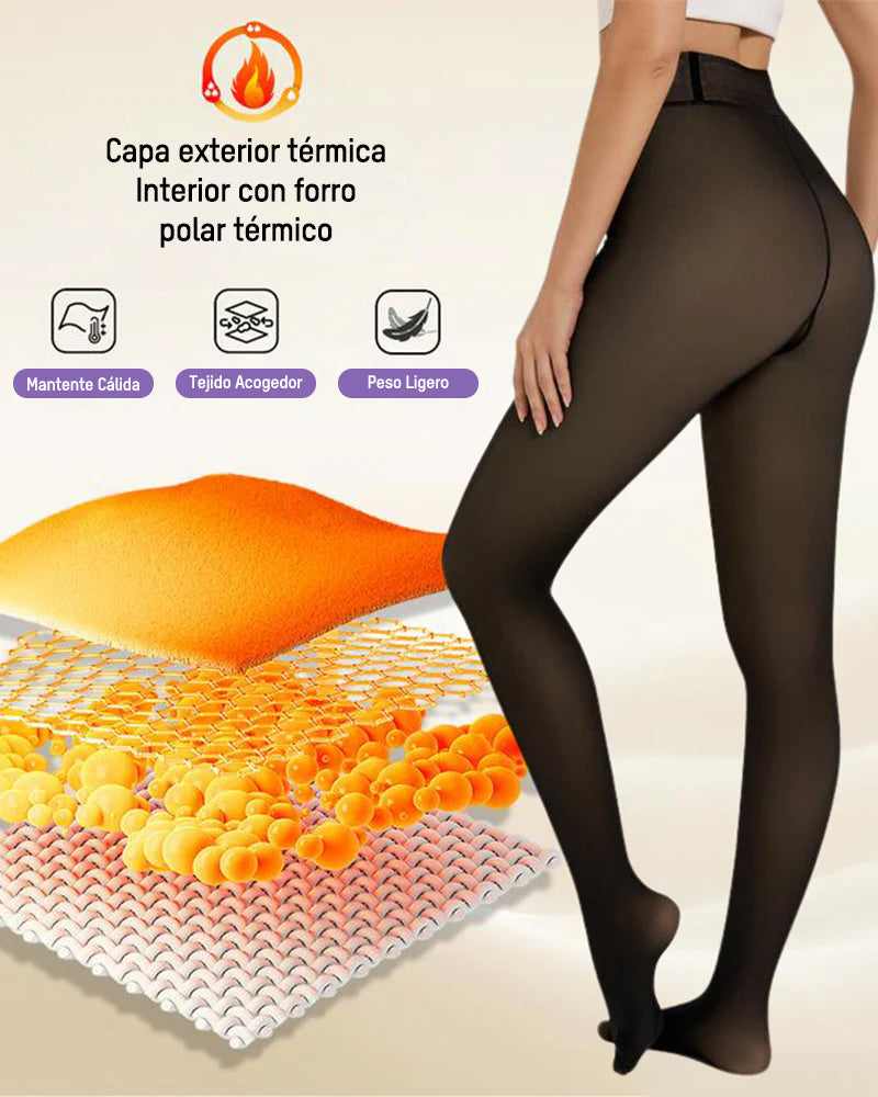 Medias Térmicas Semitransparentes de Costura Única