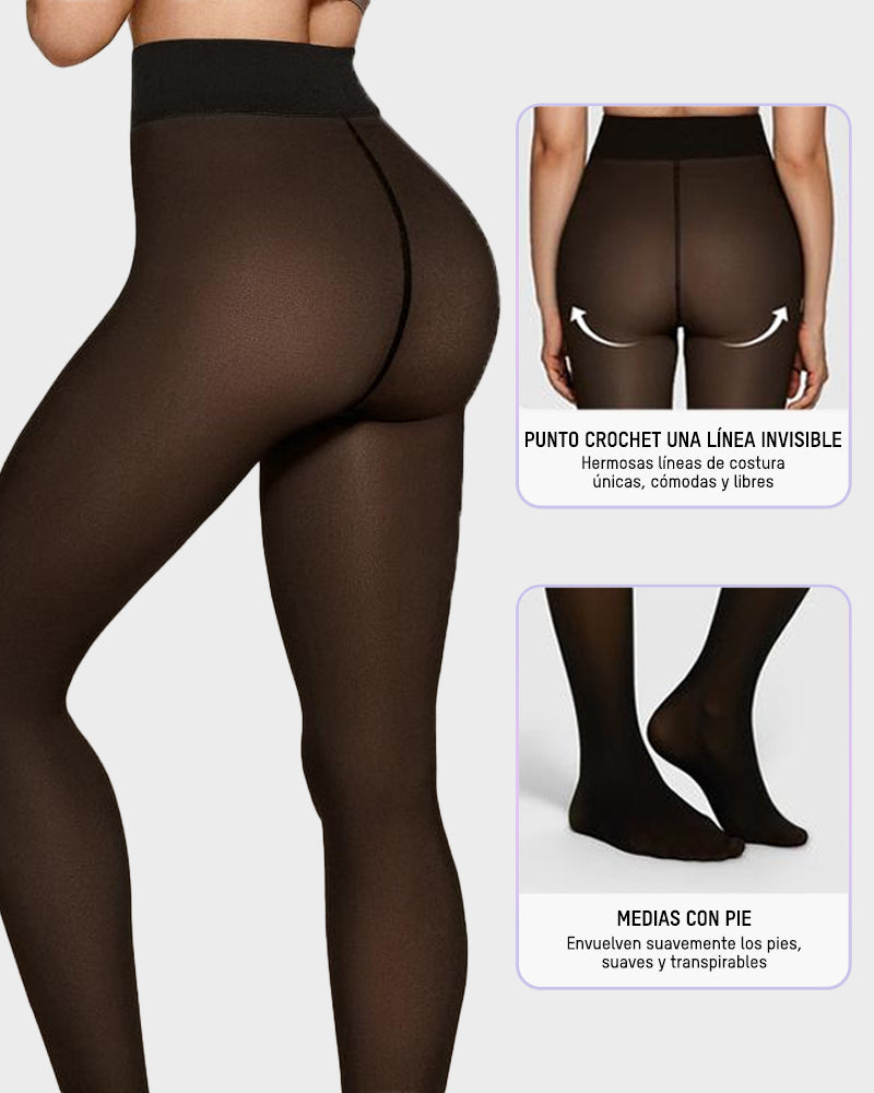 Medias Térmicas Semitransparentes de Costura Única