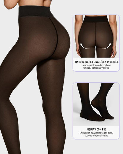 Medias Térmicas Semitransparentes de Costura Única