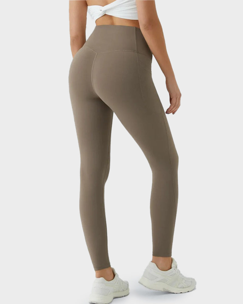 Leggings Deportivos con Control de Abdomen, Levantamiento de Glúteos y Bolsillos