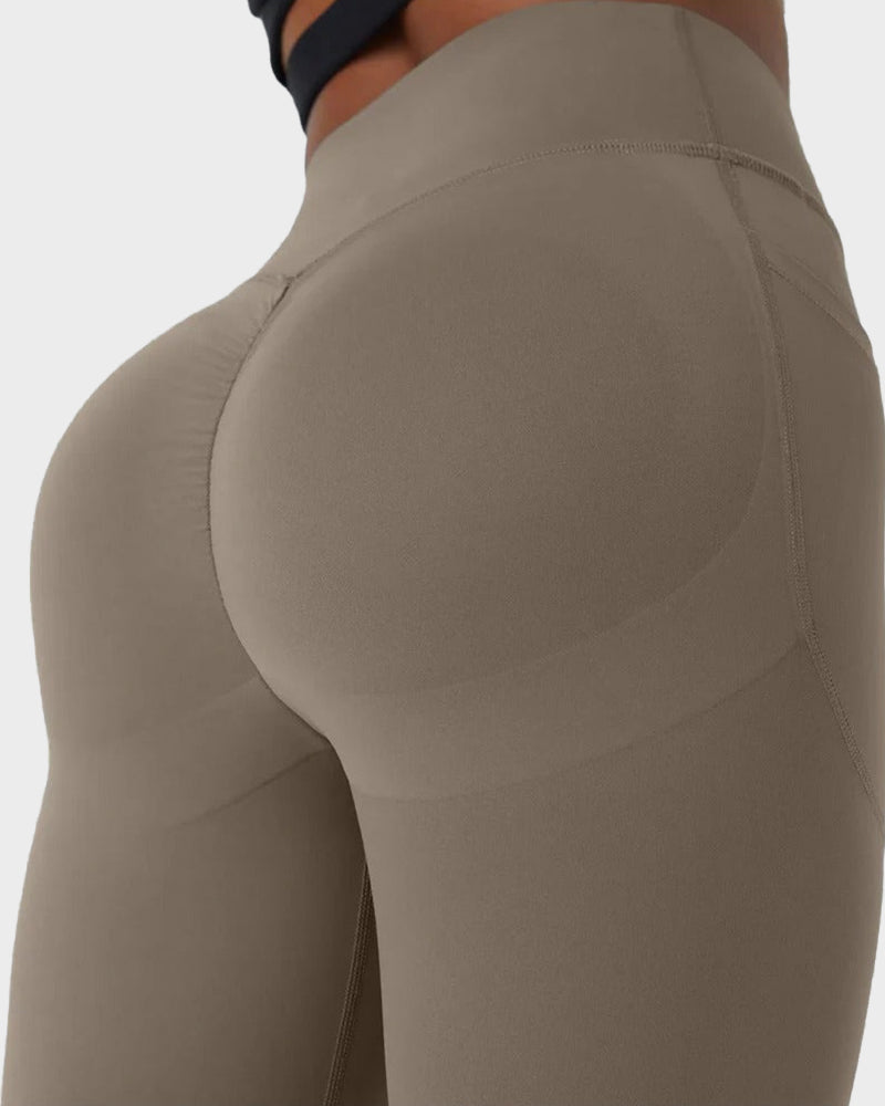 Leggings Deportivos con Control de Abdomen, Levantamiento de Glúteos y Bolsillos