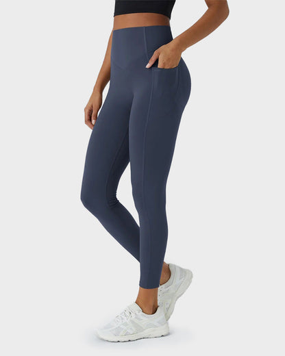 Leggings Deportivos con Control de Abdomen, Levantamiento de Glúteos y Bolsillos