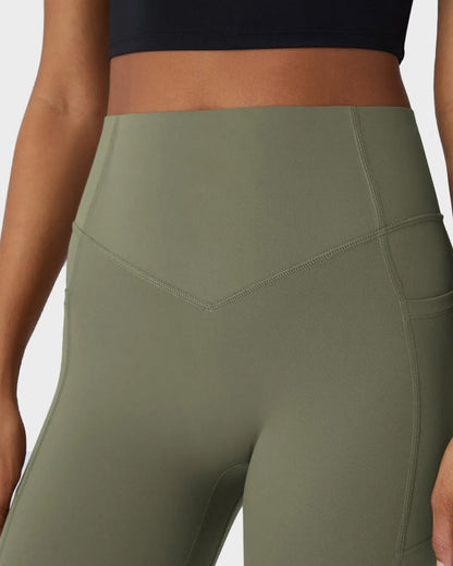 Leggings Deportivos con Control de Abdomen, Levantamiento de Glúteos y Bolsillos