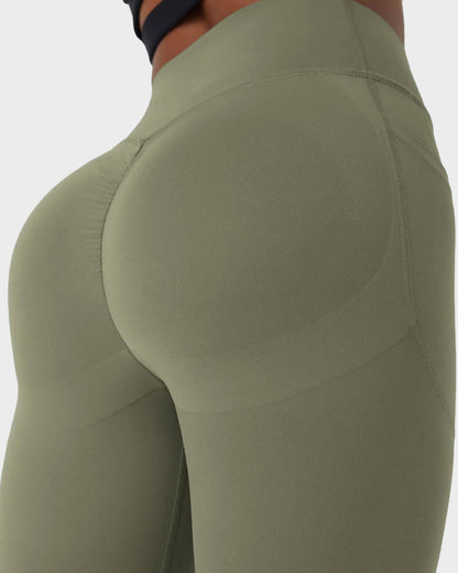 Leggings Deportivos con Control de Abdomen, Levantamiento de Glúteos y Bolsillos