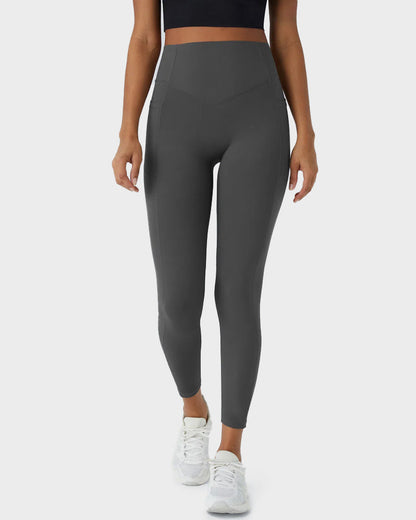 Leggings Deportivos con Control de Abdomen, Levantamiento de Glúteos y Bolsillos