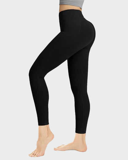 Leggings Deportivos con Control de Abdomen, Levantamiento de Glúteos y Bolsillos