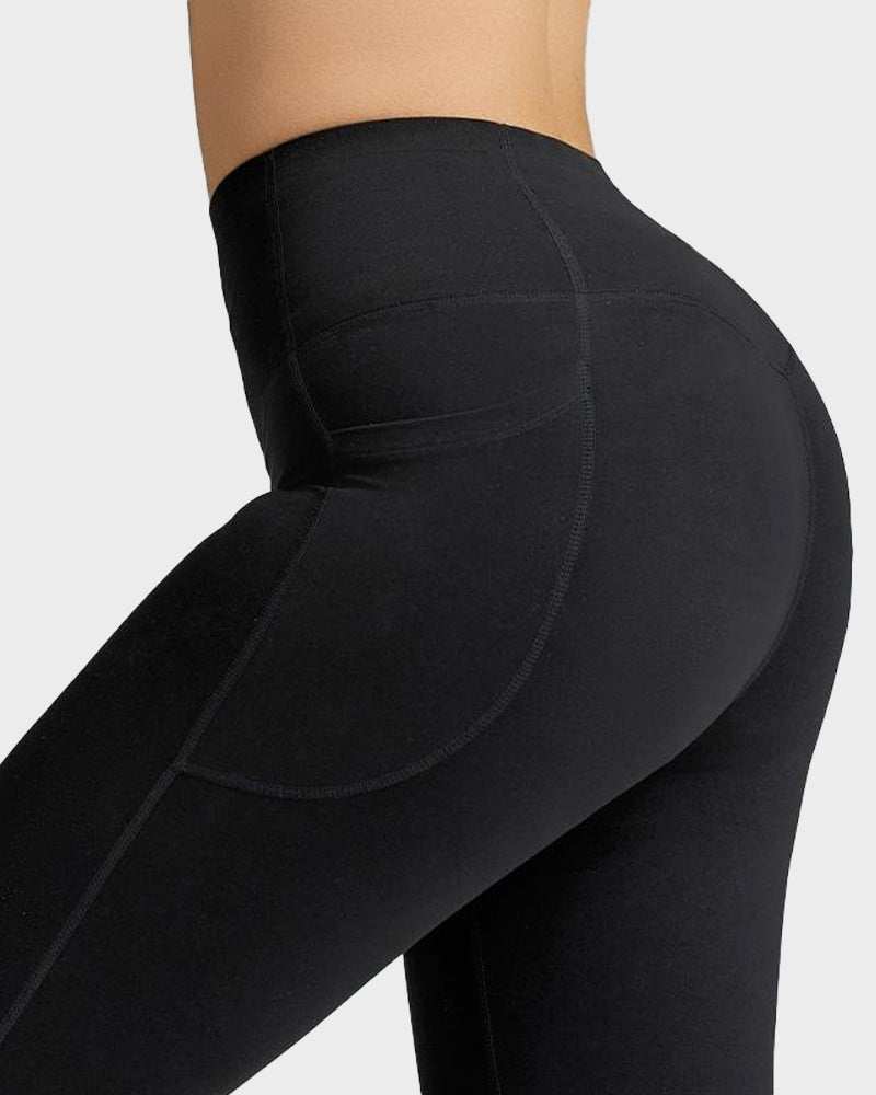 Leggings Deportivos con Control de Abdomen, Levantamiento de Glúteos y Bolsillos