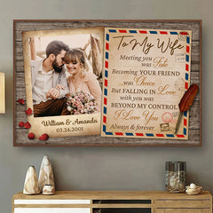 Meeting You Was Fate - Upload Image, Personalized Horizontal Poster