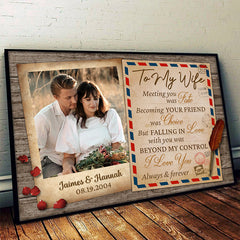 Meeting You Was Fate - Upload Image, Personalized Horizontal Poster