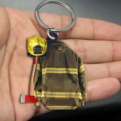 Firefighter Armor Custom Shape Keychain