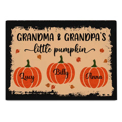 Grandparents Little Pumpkins - Personalized Autumn Halloween Metal Sign