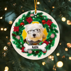 Custom Photo Dog Cat Ceramic Ornament