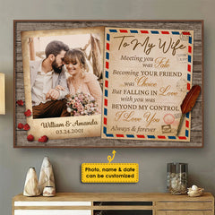 Meeting You Was Fate - Upload Image, Personalized Horizontal Poster