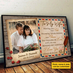 Meeting You Was Fate - Upload Image, Personalized Horizontal Poster