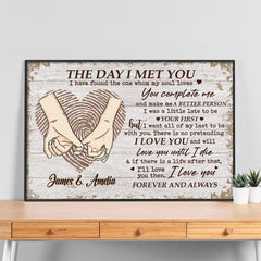 Love You Forever And Always Valentine Poster Personalized Gift